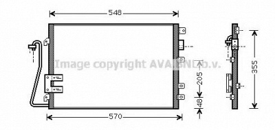 AVA QUALITY COOLING rt5340 -  Конденсатор, кондиционер